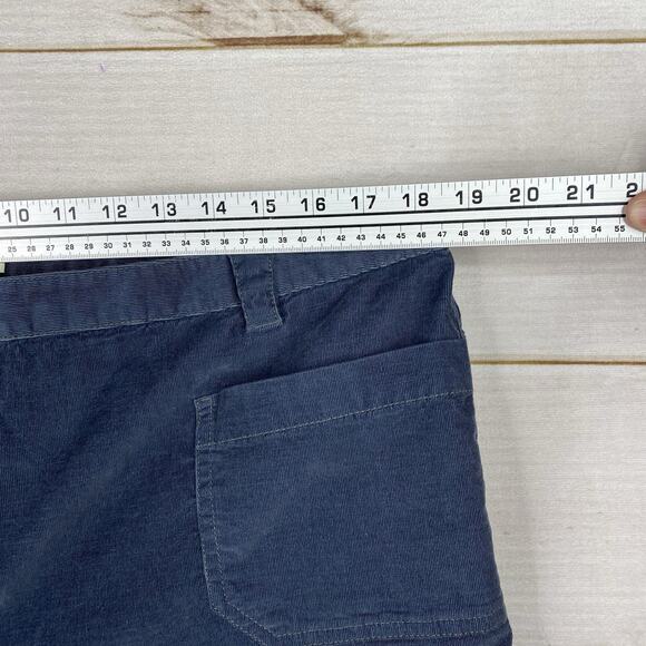 J Jill Pant Womens 16W Blue Fine Wale Corduroy Wide Leg Crop Minimalist NWT - Picture 4 of 11